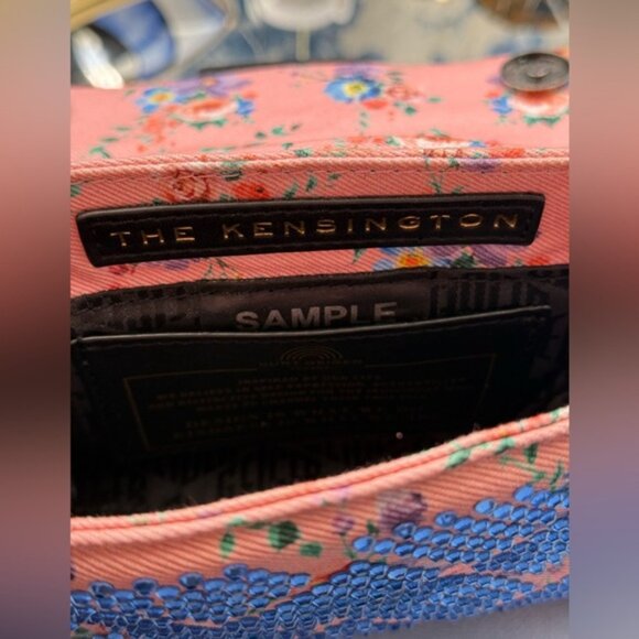 🆕 KURT GEIGER LONDON 🧿 NWOTMini Floral Fabric Embellished Kensington *SAMPLE* - Picture 13 of 15